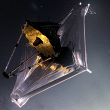 An artist's conception of the James Webb Space Telescope orbiting 1 million miles beyond Earth.