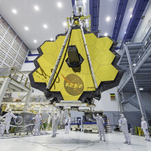 engineers working on the James Webb Space Telescope