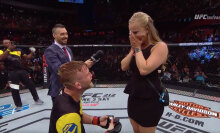 UFC fighter proposes marriage to partner after knockout win