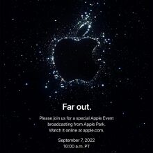 Apple invite for 2022 iPhone 14 launch event on Sept. 7