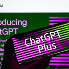 ChatGPT Plus logo on a smartphone 