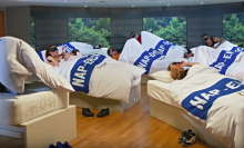 This gym is offering  group napping classes for tired parents