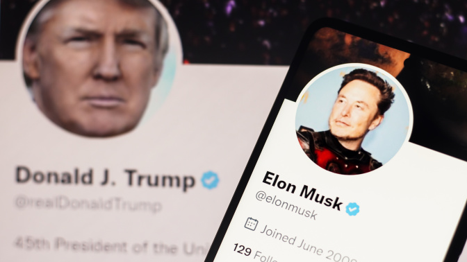 Trump and Musk on X