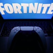 Fortnite logo on screen