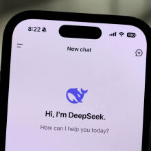 DeepSeek R1 chatbot on a smartphone screen