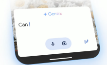 A Google Gemini prompt on a Pixel Phone with the word "can"