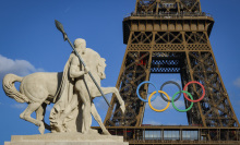 Paris Olympics 2024 on Eiffel Tower