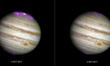 Solar storm sparked intense auroras on Jupiter