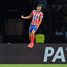 Julian Alvarez of Atletico de Madrid celebrates