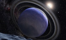 A gas giant exoplanet orbiting another star
