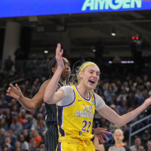 Cameron Brink #22 of the Los Angeles Sparks