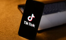 TikTok app open on a smartphone