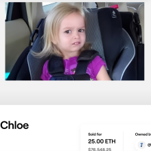 'Side Eyeing Chloe' sells for far less than many other meme NFTs...but why?