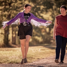 Isabel Deroy-Olson and Lily Gladstone in "Fancy Dance."