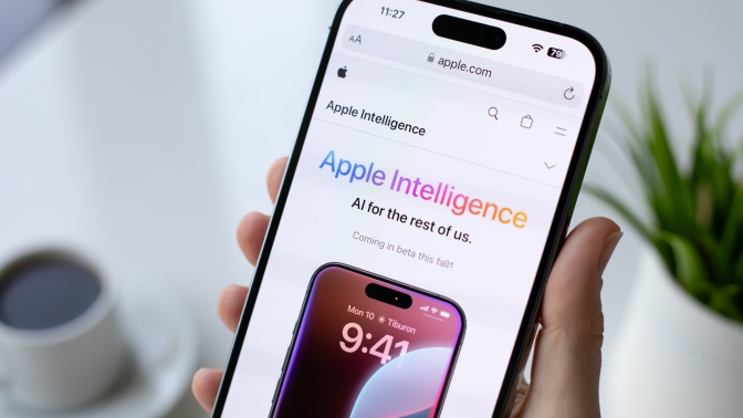 Apple Intelligence on an iPhone