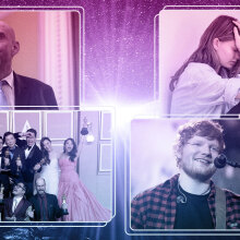 Sen. John Fetterman; the cast of 'Everything Everywhere All At Once', and a teen girl looking sad, holding a phone in her hand; singer Ed Sheeran. 