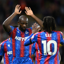 Jean-Phillippe Mateta of Crystal Palace celebrates