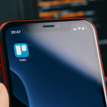 Trello app on smartphone