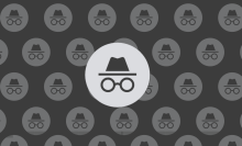 A pattern of Google Incognito mode icons.