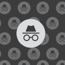 A pattern of Google Incognito mode icons.