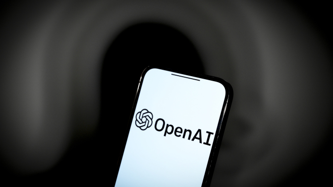 OpenAI logo on smartphone