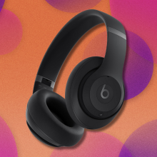 Beats Studio Pro on orange and pink background