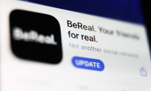 A photo of the BeReal app listing in the app store.