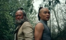 Paul Sun-Hyung Lee as Iroh and Dallas James Liu as Prince Zuko in Netflix's "Avatar: The Last Airbender."