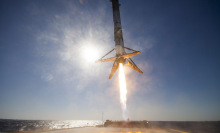 Baller photos from SpaceX show rocket landing on a drone ship