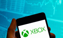 Xbox logo on phone screen