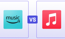 amazon music logo vs. apple music logo