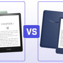 Kindle vs Kindle Paperwhite graphic