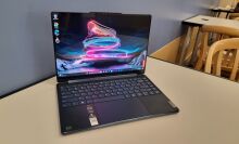 lenovo yoga 9i 2-in-1 laptop open on table