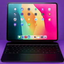 Space Black iPad Pro on the Magic Keyboard