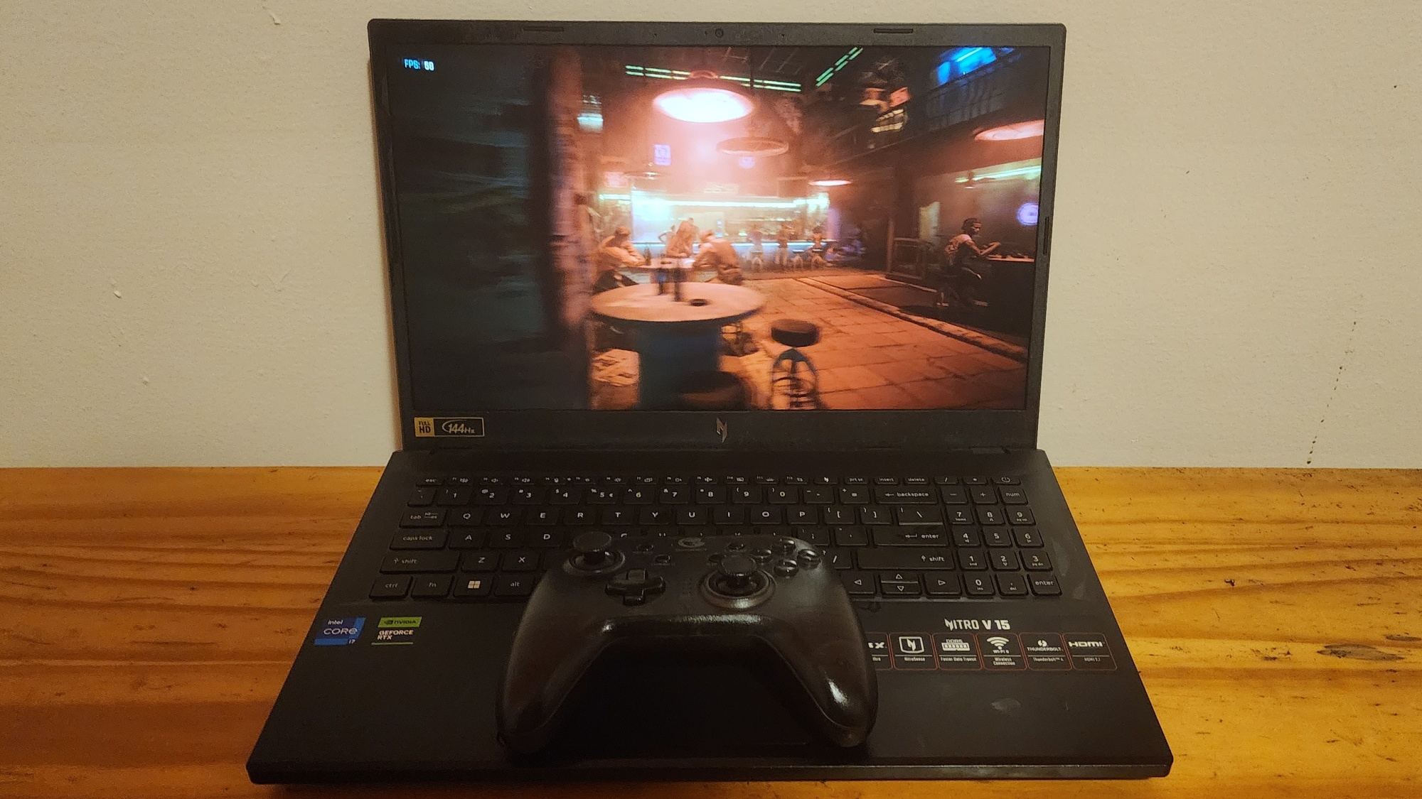 'Cyberpunk 2077' running on Acer Nitro 5