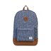 Blue herschel backpack with brown bottom