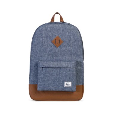 Blue herschel backpack with brown bottom