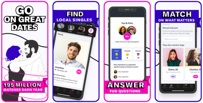 okcupid app cards