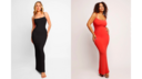 two women wearing the Popilush Shaper Slip Maxi Dress