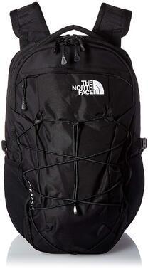 Black backpack with north face branding