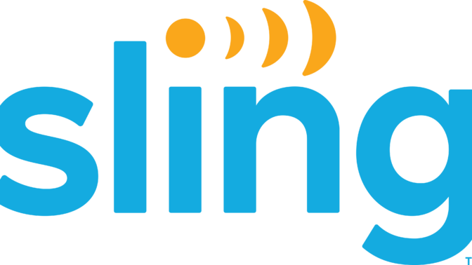 sling logo with blue font and orange icon