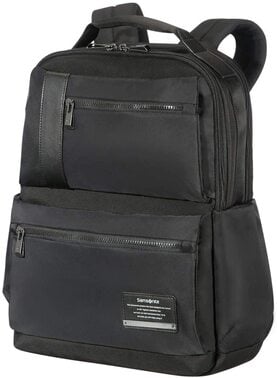 Black backpack with two front pockets