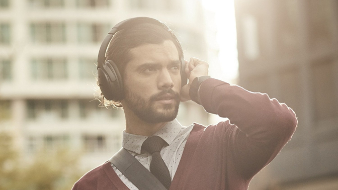 man wearing headphones