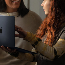 Person using Apple MacBook Pro.