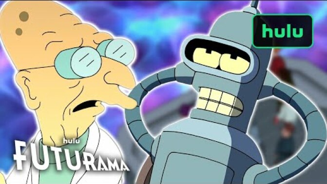 Professor Farnsworth and Bender from "Futurama."