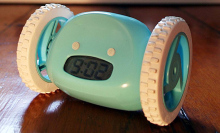 If you have a problem with the 'snooze' button, this alarm clock is for you