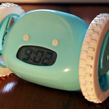 If you have a problem with the 'snooze' button, this alarm clock is for you