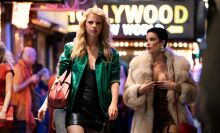 Two women walk down Hollywood Boulevard in the '80s