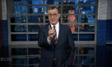 Stephen Colbert presents on "The Late Show."