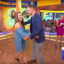 Tinder couple awkwardly meet for the first time on live TV after 3 years of messaging